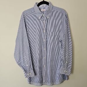 IZOD Navy Striped Button Down Shirt